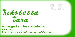 nikoletta dara business card